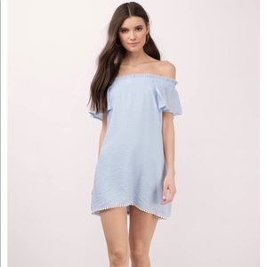 Mandy Off Shoulders Light Blue Dress
